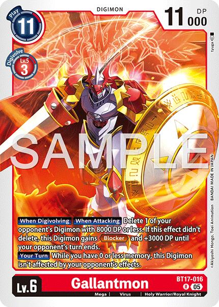 Gallantmon [BT17-016] [Advanced Booster Digimon Generation] | Total Play