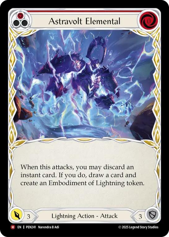 Astravolt Elemental (Red) [PEN241] (Compendium of Rathe)  Rainbow Foil | Total Play
