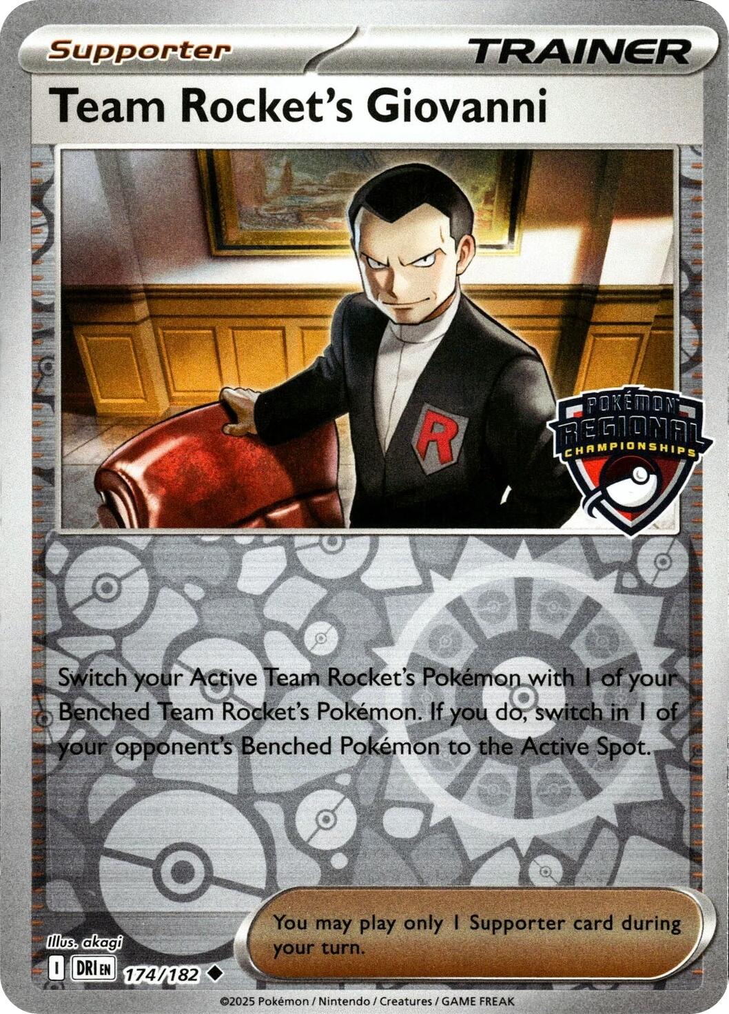 Team Rocket's Giovanni (174/182) [League & Championship Cards] | Total Play