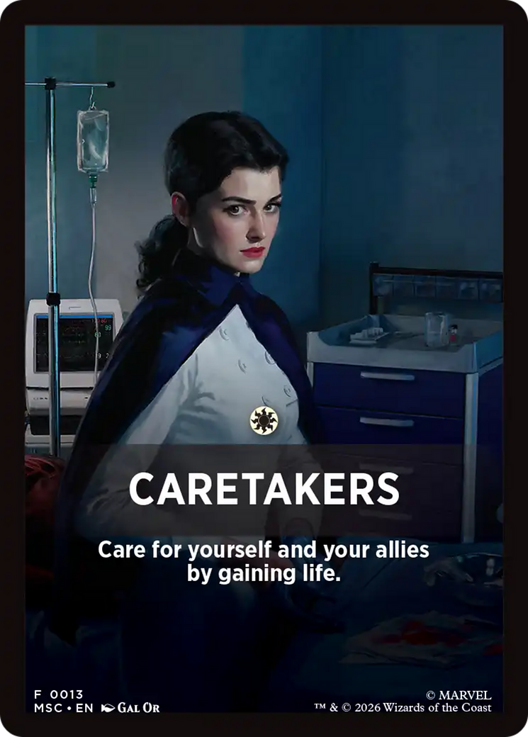 Caretakers Theme Card [Marvel Super Heroes Commander] | Total Play