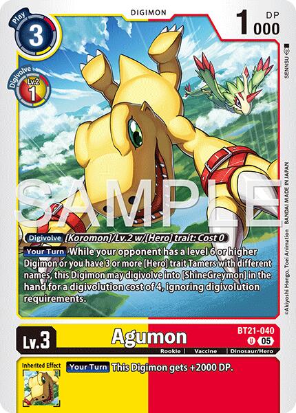 Agumon [BT21-040] [Advanced Booster Digimon Generation] | Total Play