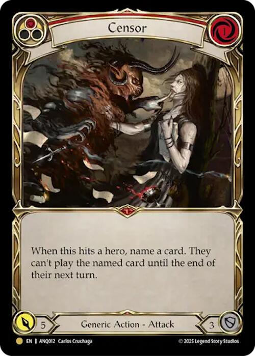 Censor (Red) (Gold) [ANQ012] (Compendium of Rathe - Antiquity Pack) | Total Play