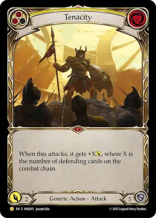Tenacity (Yellow) (Gold) [ANQ015] (Compendium of Rathe - Antiquity Pack)  Cold Foil | Total Play