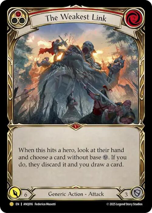 The Weakest Link (Red) (Gold) [ANQ016] (Compendium of Rathe - Antiquity Pack)  Cold Foil | Total Play