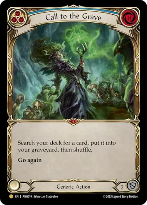 Call To The Grave (Blue) (Gold) [ANQ019] (Compendium of Rathe - Antiquity Pack)  Rainbow Foil | Total Play