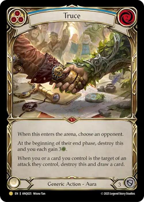 Truce (Blue) (Gold) [ANQ025] (Compendium of Rathe - Antiquity Pack)  Rainbow Foil | Total Play
