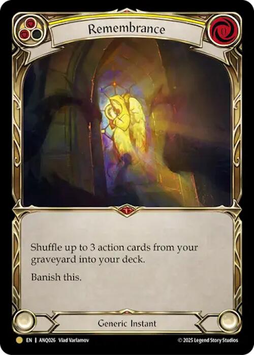 Remembrance (Yellow) (Gold) [ANQ026] (Compendium of Rathe - Antiquity Pack) | Total Play