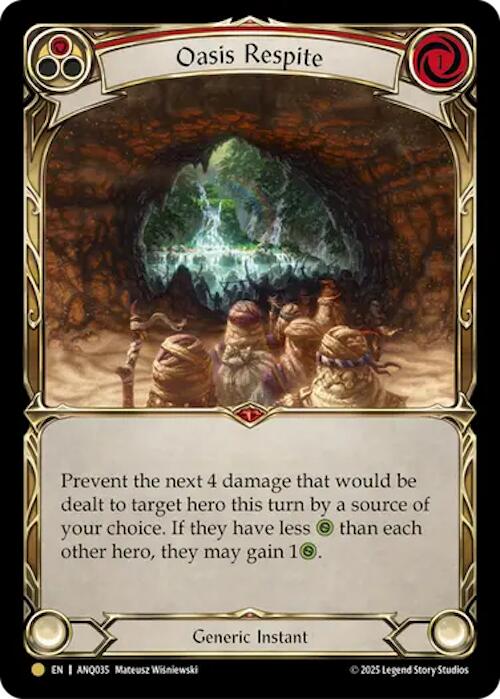 Oasis Respite (Red) (Gold) [ANQ035] (Compendium of Rathe - Antiquity Pack) | Total Play