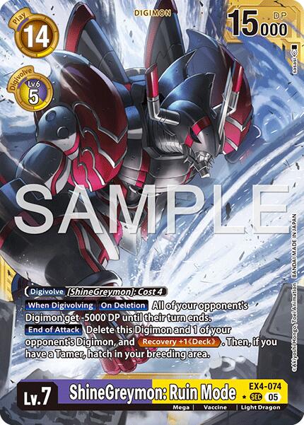 ShineGreymon: Ruin Mode [EX4-074] (Alternate Art) [Advanced Booster Digimon Generation] | Total Play