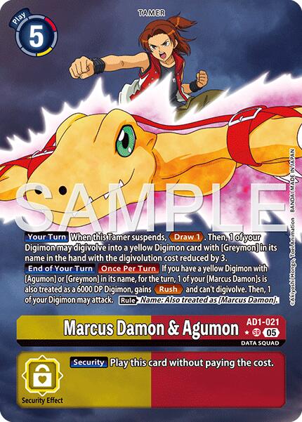 Marcus Damon & Agumon [AD1-021] (Alternate Art) [Advanced Booster Digimon Generation] | Total Play