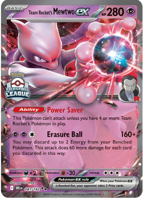 Team Rocket's Mewtwo ex (081/182) [League & Championship Cards] | Total Play