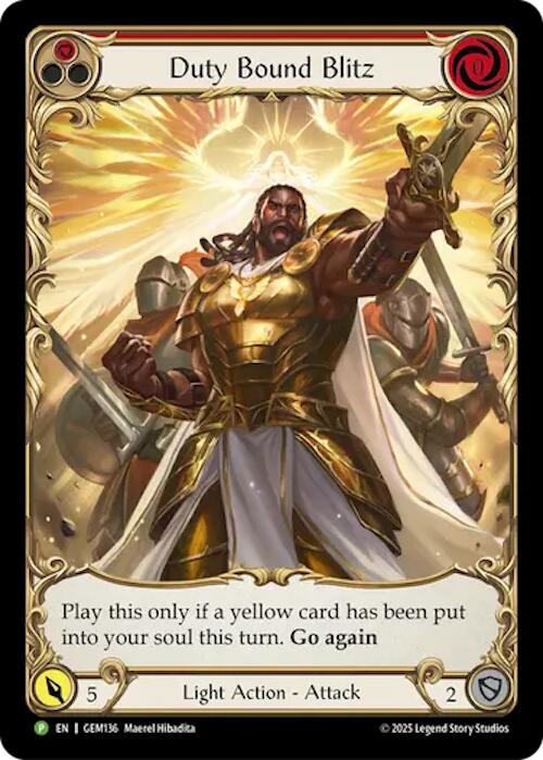 Duty Bound Blitz [GEM136] (GEM Pack 4)  Rainbow Foil | Total Play