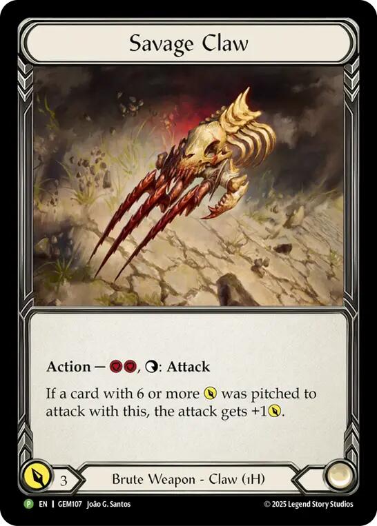 Savage Claw [GEM107] (GEM Pack 4)  Cold Foil | Total Play
