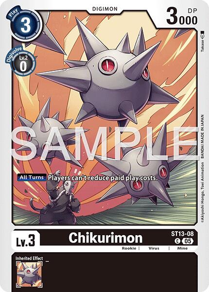 Chikurimon [ST13-08] (Foil Reprint) [Advanced Booster Digimon Generation] | Total Play