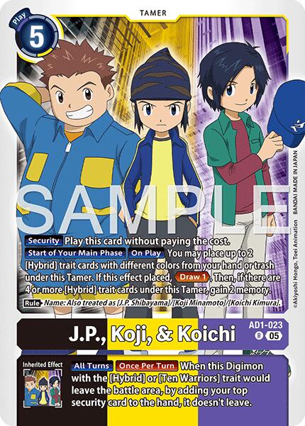 J.P., Koji, & Koichi [AD1-023] [Advanced Booster Digimon Generation] | Total Play