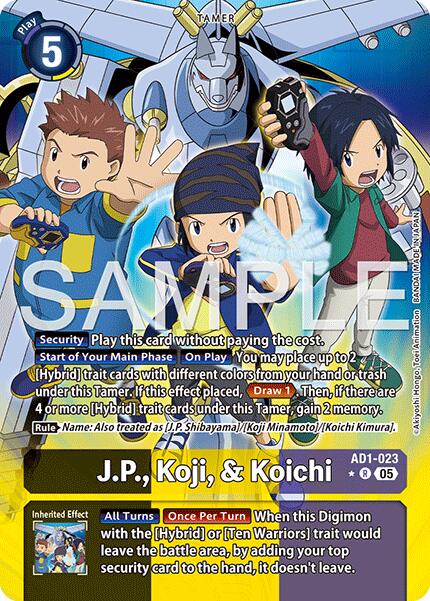 J.P., Koji, & Koichi [AD1-023] (Alternate Art) [Advanced Booster Digimon Generation] | Total Play