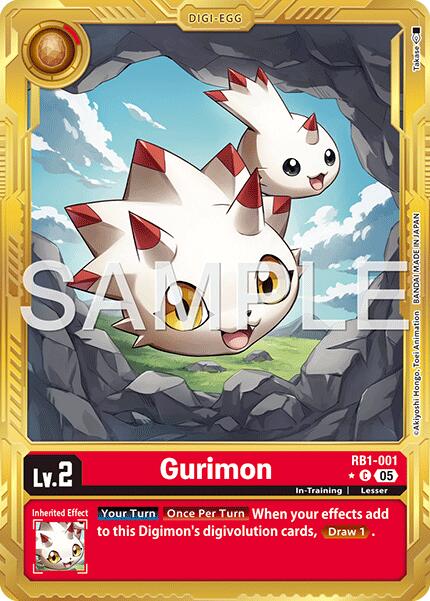 Gurimon [RB1-001] (Gold Border) [Advanced Booster Digimon Generation] | Total Play