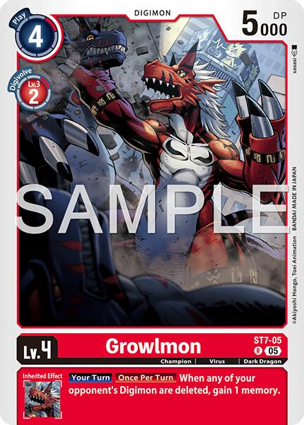 Growlmon [ST7-05] (Reprint) [Advanced Booster Digimon Generation] | Total Play