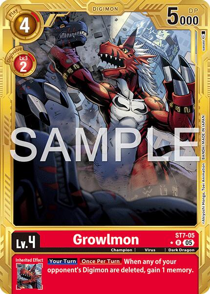 Growlmon [ST7-05] (Gold Border) [Advanced Booster Digimon Generation] | Total Play