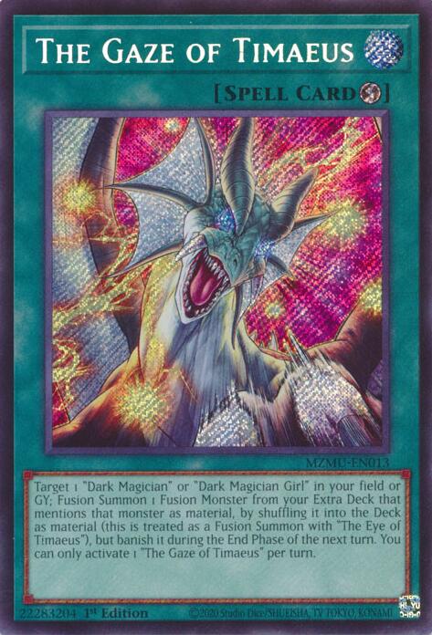 The Gaze of Timaeus [MZMU-EN013] Secret Rare | Total Play