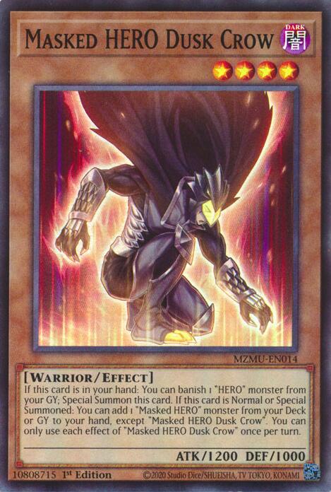 Masked HERO Dusk Crow [MZMU-EN014] Super Rare | Total Play
