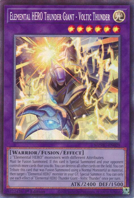 Elemental HERO Thunder Giant - Voltic Thunder (Collector's Rare) [MZMU-EN029] Collector's Rare | Total Play