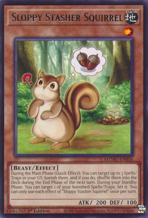Sloppy Stasher Squirrel [MZMU-EN036] Rare | Total Play