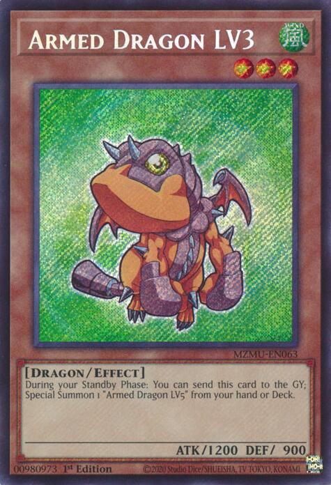 Armed Dragon LV3 [MZMU-EN063] Secret Rare | Total Play