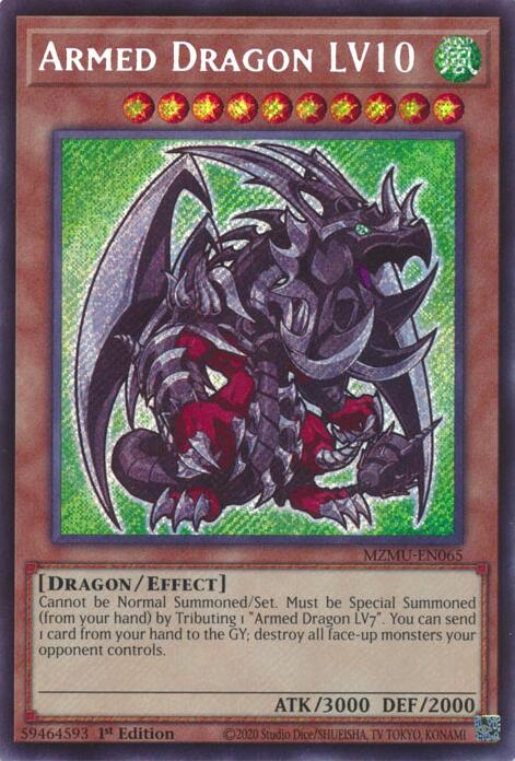 Armed Dragon LV10 [MZMU-EN065] Secret Rare | Total Play