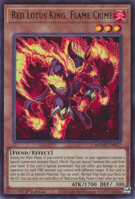 Red Lotus King, Flame Crime [MZMU-EN077] Ultra Rare | Total Play
