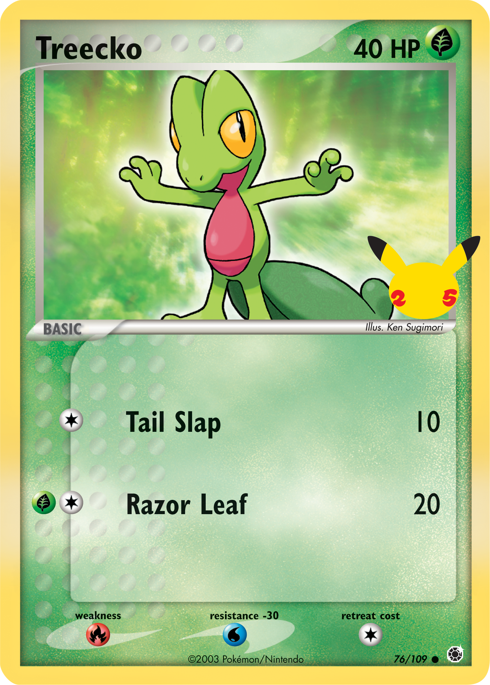 Treecko (76/109) (Jumbo Card) [First Partner Pack] | Total Play