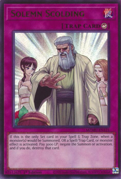 Solemn Scolding [MZMU-EN121] Ultra Rare | Total Play