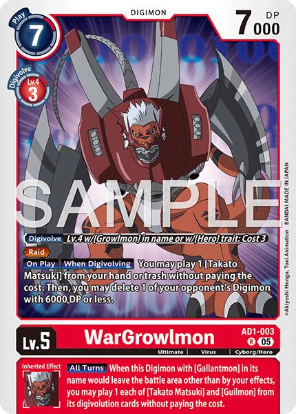 WarGrowlmon [AD1-003] [Advanced Booster Digimon Generation] | Total Play