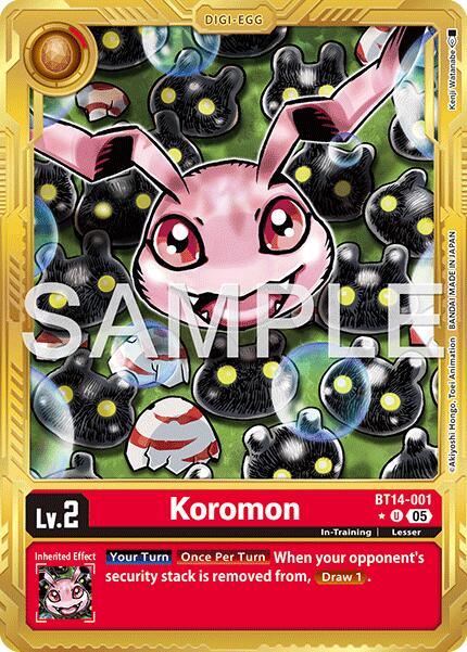 Koromon [BT14-001] (Gold Border) [Advanced Booster Digimon Generation] | Total Play