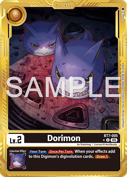 Dorimon [BT7-005] (Gold Border) [Advanced Booster Digimon Generation] | Total Play