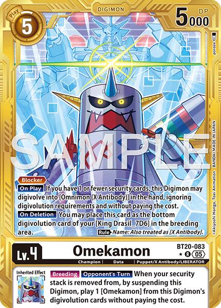 Omekamon [BT20-083] (Gold Border) [Advanced Booster Digimon Generation] | Total Play