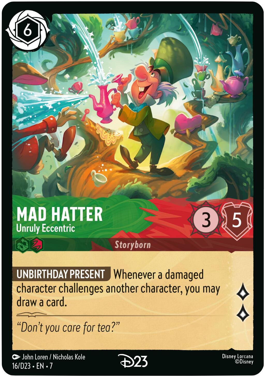 Mad Hatter - Unruly Eccentric (16) [D23 Promos] | Total Play