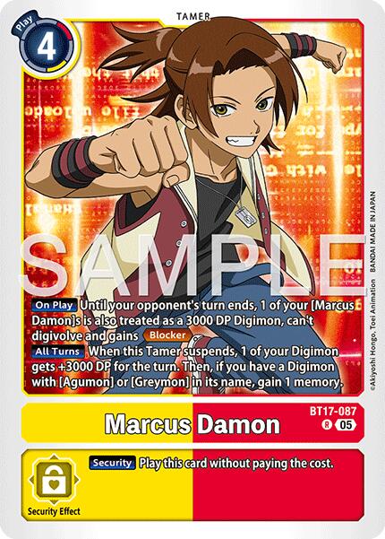 Marcus Damon [BT17-087] (Reprint) [Advanced Booster Digimon Generation] | Total Play