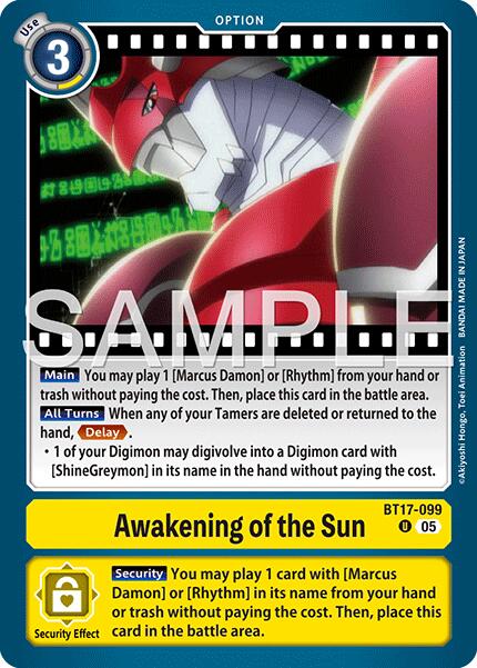 Awakening of the Sun [BT17-099] (Foil Reprint) [Advanced Booster Digimon Generation] | Total Play