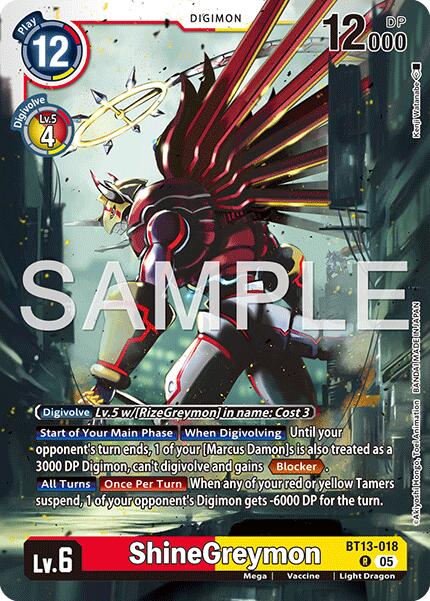 ShineGreymon [BT13-018] - BT13-018 [Advanced Booster Digimon Generation] | Total Play