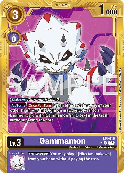 Gammamon [LM-016] (Gold Border) [Advanced Booster Digimon Generation] | Total Play