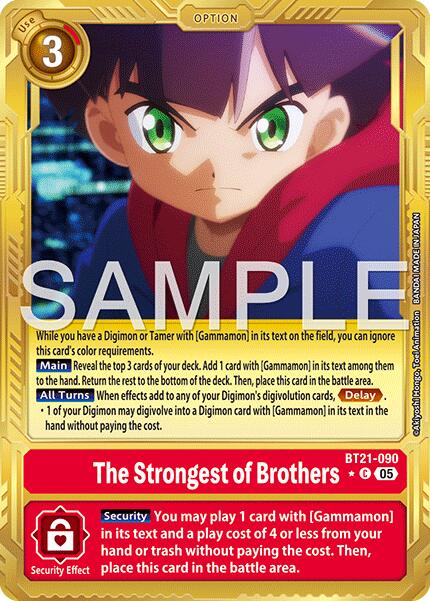 The Strongest of Brothers [BT21-090] (Gold Border) [Advanced Booster Digimon Generation] | Total Play