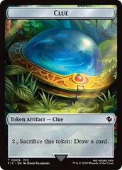 Clue // Treasure Double-Sided Token (Surge Foil) [FINAL FANTASY Commander Tokens] | Total Play