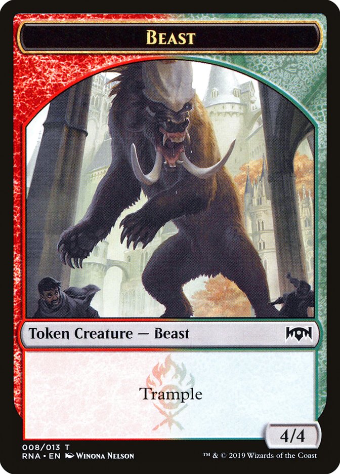 Beast Token [Ravnica Allegiance Tokens] | Total Play