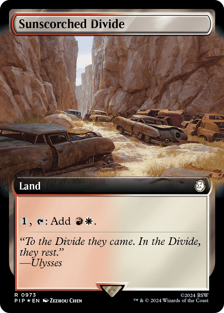 Sunscorched Divide (Extended Art) (Surge Foil) [Fallout] | Total Play