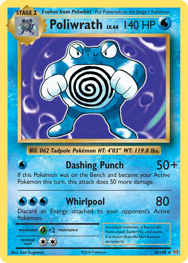 Poliwrath (25/108) (Theme Deck Exclusive) [XY: Evolutions] | Total Play
