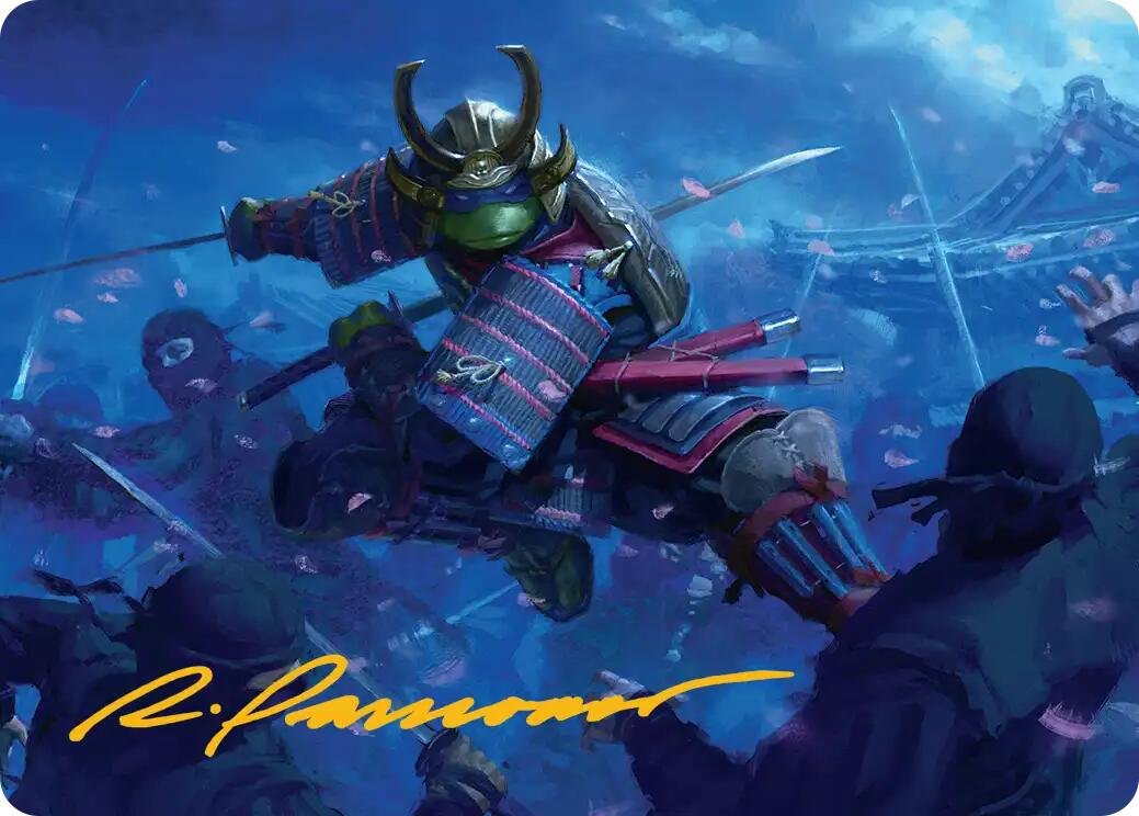 Leonardo, Sewer Samurai Art Card (1/54) (Gold-Stamped Signature) [Teenage Mutant Ninja Turtles Art Series] | Total Play
