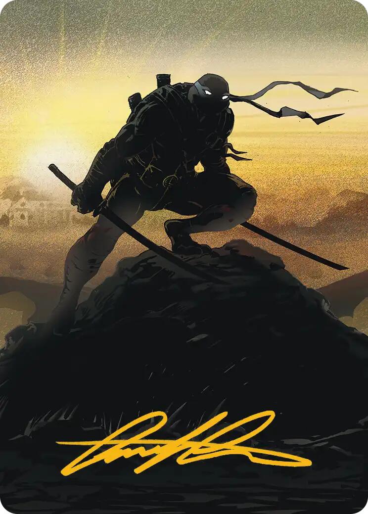 Leonardo, Sewer Samurai Art Card (20/54) (Gold-Stamped Signature) [Teenage Mutant Ninja Turtles Art Series] | Total Play
