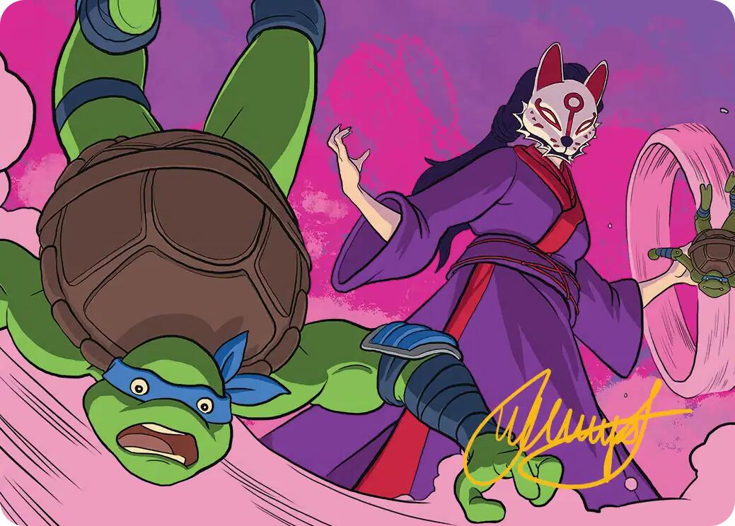 Kitsune's Technique Art Card (Gold-Stamped Signature) [Teenage Mutant Ninja Turtles Art Series] | Total Play