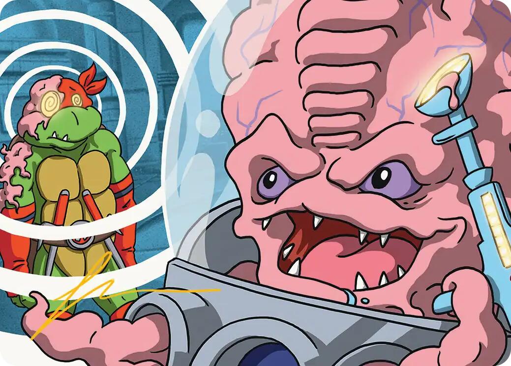 Krang, Master Mind Art Card (25/54) (Gold-Stamped Signature) [Teenage Mutant Ninja Turtles Art Series] | Total Play